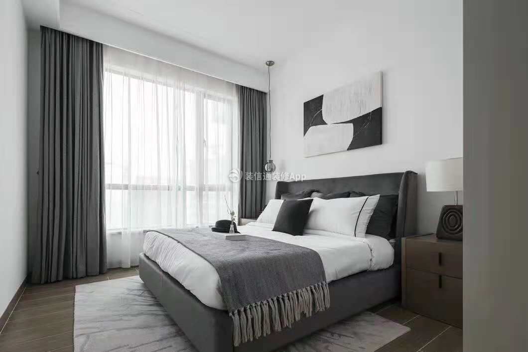 沉稳风格100平米三居室卧室装修效果图片一览