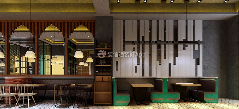 现代工业风225㎡焖锅餐厅室内装修效果图