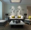 百步亭现代城95平米三居室现代简约沙发背景墙装修设计效果图