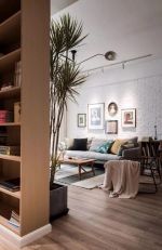 贵居苑90平米三居室日式沙发背景墙装修设计效果图