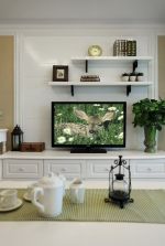 金海苑118平米三居室现代风格电视背景墙装修设计效果图