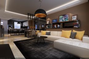保利中央公园154平米四居室现代简约沙发装修设计效果图