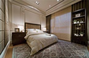 绿地海珀香庭177平大平层简欧风格卧室地毯装修设计图片