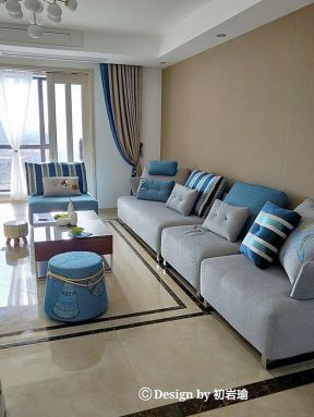十里洋房130平米三居室现代风格客厅沙发装修设计效果图