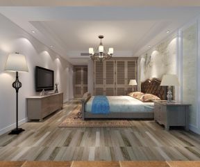 红豆人民路九号美式180平平层卧室装修案例