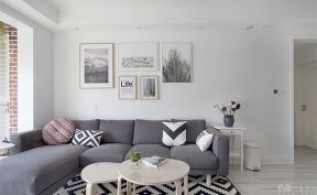 合能珍宝琥珀90平米北欧风格客厅沙发图片
