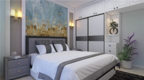 朝阳家园97平米现代简约风格卧室衣柜移门设计图