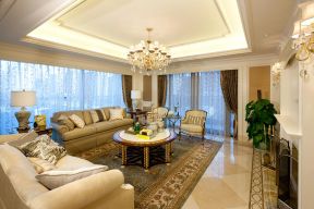 紫金门美式180平大平层客厅装修案例