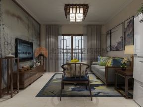 漓江大美75平中式客厅客厅吊灯设计效果图一览