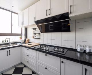 现代风格106平米三居室厨房装修效果图片大全