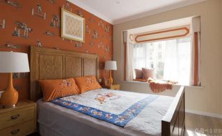 中港CC100平米美式风格次卧室装修图片