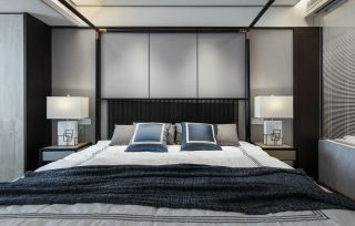 红豆香江豪庭中式140平三居室卧室装修案例