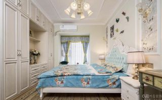 龙湖九里晴川110平米欧式风格卧室设计图