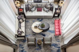新中式风格家庭客厅室内地毯全铺效果图赏析