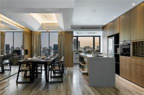 朝阳朗香广场67平小户型现代风格餐厅厨房一体设计效果