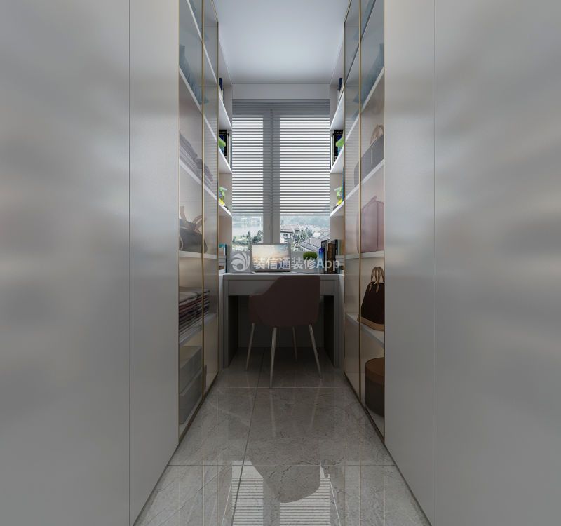 凤凰华府二期110平米三居室现代风格展示柜装修设计效果图