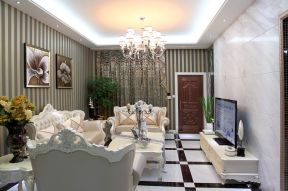 凯德世纪名邸148平欧式风格客厅沙发设计图片