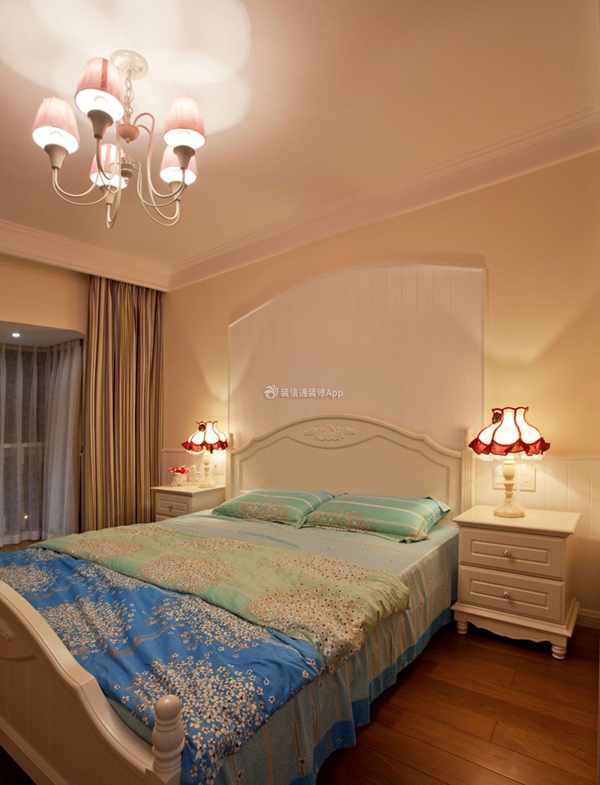 奥林花园地中海130平三居室卧室装修案例
