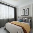 和谐家园150平现代风格卧室床头挂画装修效果图