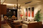 保利观澜96㎡东南亚风格客厅装修效果图