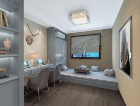 中海国际社区69平混搭风格卧室装修效果图