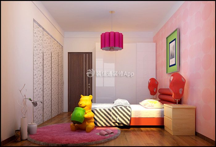 现代风格125平三居室卧室装修效果图片赏析