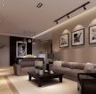 保利港湾93㎡现代风格客厅沙发装修效果图