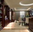 九龙仓御园130平中式风格装修实木玄关柜装饰设计