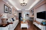 华润二十四城90㎡美式风格客厅沙发装修效果图