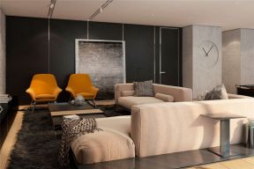 保利紫薇花语58平小户型现代风格客厅独凳设计效果