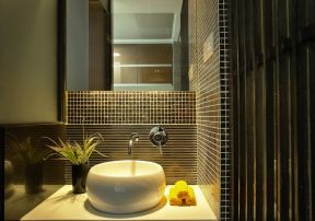 南城香山88平米现代简约风格卫生间洗手池图片