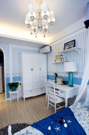  台湾城100平米地中海风格三居室卧室装修设计效果图