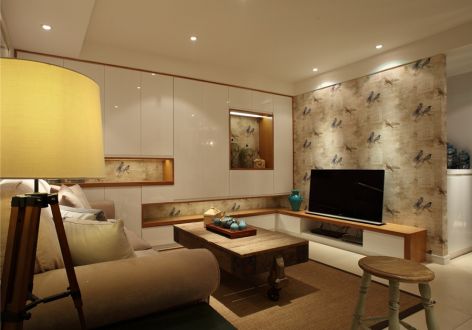 阿玛尼艺术公寓61平小户型美式风格装修案例