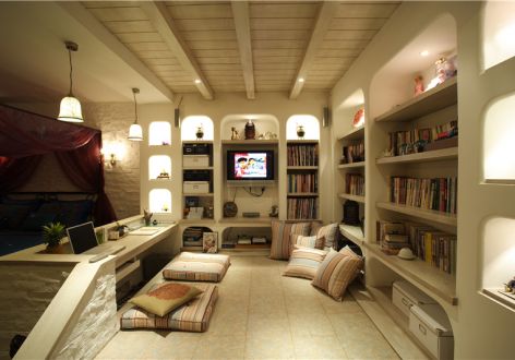 阿玛尼艺术公寓61平小户型地中海风格装修案例