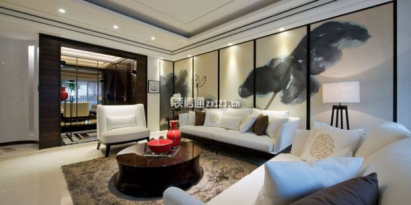 金科十年城100㎡新中式三居室装修案例
