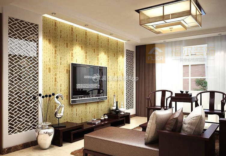 中式风格客厅电视墙设计 中式风格客厅电视墙