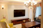 银色家园139平美式风格客厅电视柜装修图欣赏