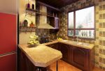 美式风格110平米三居室厨房装修效果图片大全