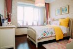 丰怡阳光两居85平美式风格卧室粉色地毯设计图