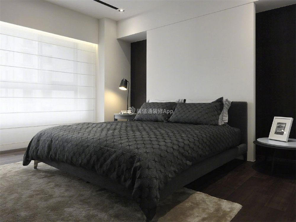 濠月湾现代简约140平四居室卧室装修案例