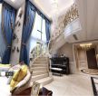 温莎国际别墅328平欧式风格旋转楼梯装修效果图