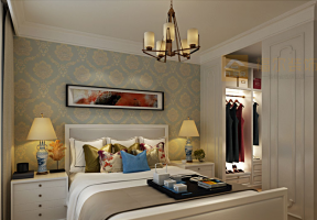 富海澜湾143平复式新古典风格卧室衣柜图片