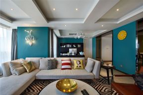 海印南苑现代简约94平三居室客厅装修案例
