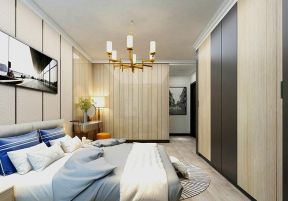 保利江语城150平大平层现代风格卧室整体衣柜设计图
