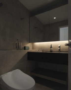 英郦庄园78平米二居室现代卫生间装修设计效果图