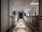 245平简约美式风格客厅走廊地板砖设计图