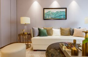 紫晶首府136平米三居室轻奢客厅沙发装修设计效果图