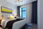 金域国际三居111平现代风格卧室布艺窗帘效果图片