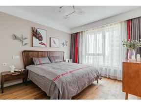 锦绣半岛现代98平三居室卧室装修案例
