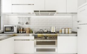 华天新城87平米北欧风格厨房橱柜装修图片